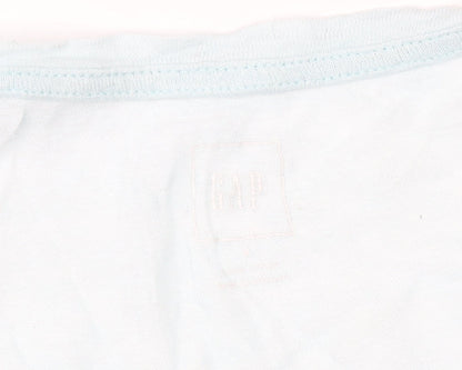 Gap Women's Blue Scoop Neck T-Shirt - Size S
