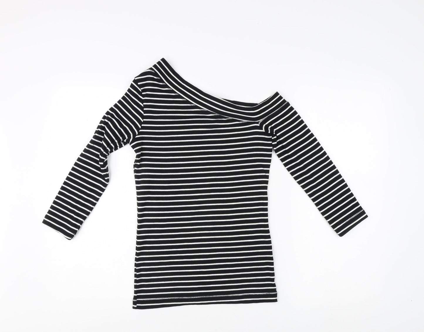 Womens UK Size 8 H&M Black Basic T-Shirt