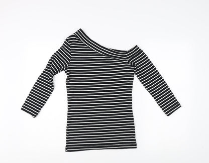 Womens UK Size 8 H&M Black Basic T-Shirt
