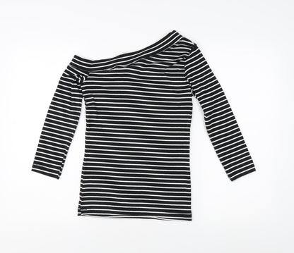 Womens UK Size 8 H&M Black Basic T-Shirt