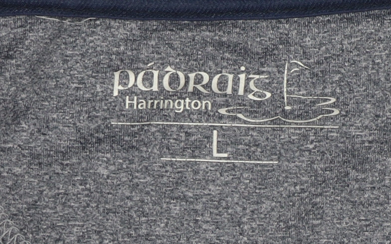 Pádraig Harrington Men's Grey 1/4 Zip Sweatshirt L
