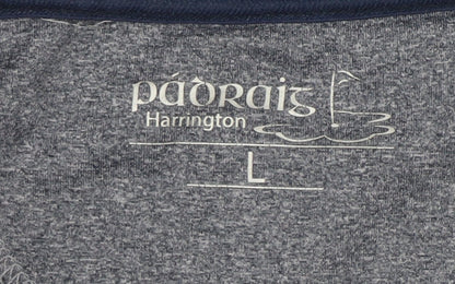 Pádraig Harrington Men's Grey 1/4 Zip Sweatshirt L