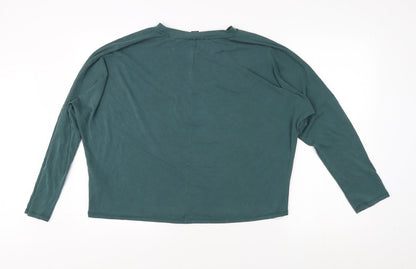 Womens UK Size M Monki Green Basic T-Shirt