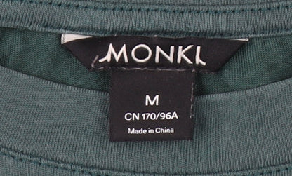 Womens UK Size M Monki Green Basic T-Shirt