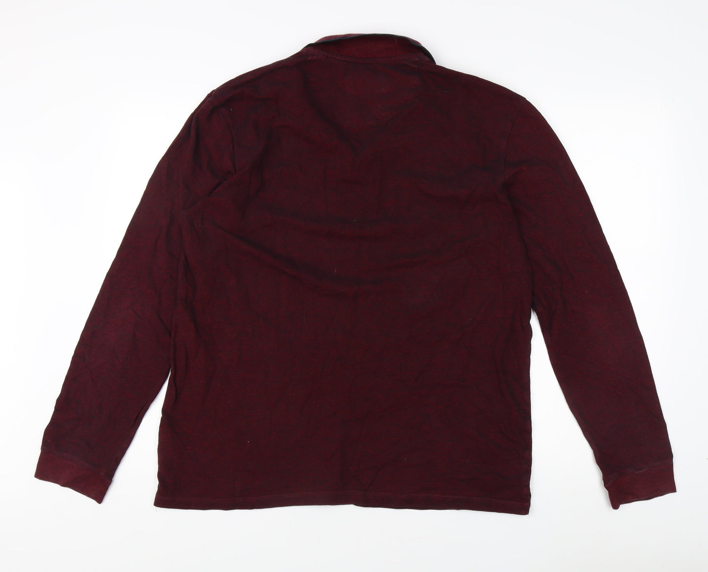 Next Men's Burgundy XL Regular Fit Cotton Top