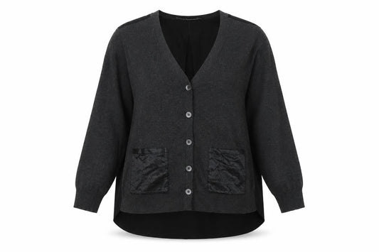Womens UK Size S Karen Millen Grey Cardigan Jumper