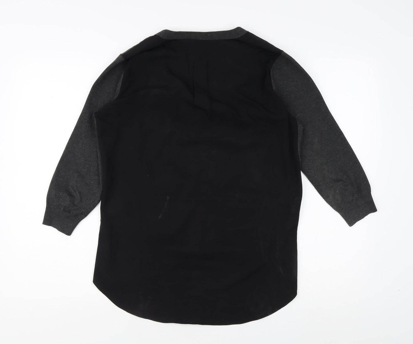 Karen Millen Grey V-Neck Women's Cardigan, Size S, 3/4 Sleeve, Casual