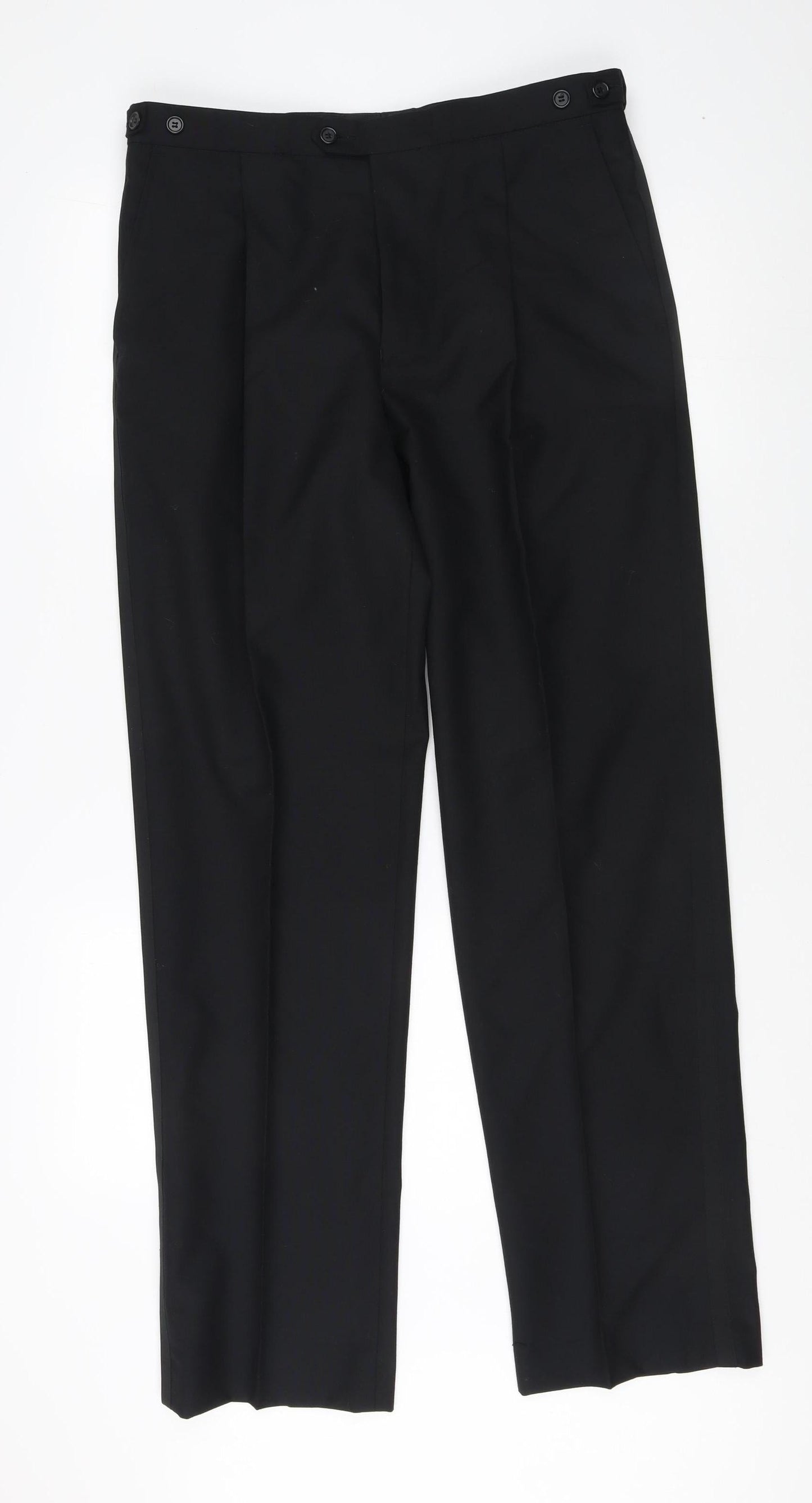 Men's Black Trousers, Size 34, Business Style