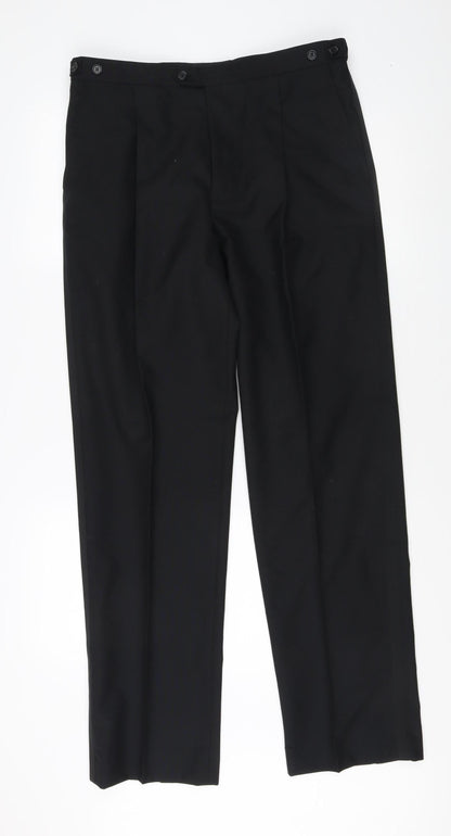 Men's Black Trousers, Size 34, Business Style