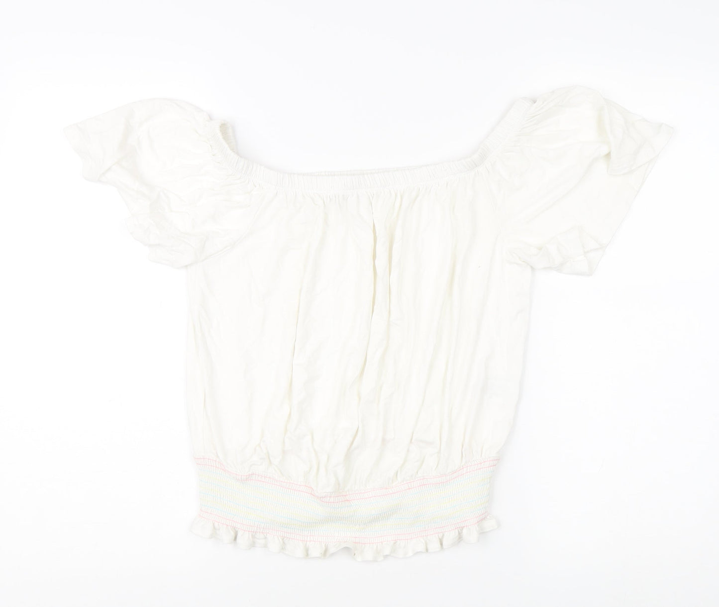 Womens UK Size 12 NEXT White Basic Blouse