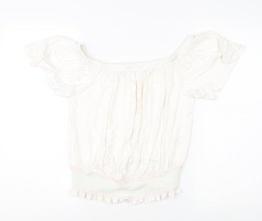 Womens UK Size 12 NEXT White Basic Blouse