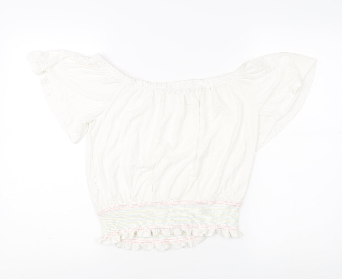 Womens UK Size 12 NEXT White Basic Blouse