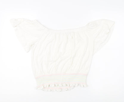 Womens UK Size 12 NEXT White Basic Blouse