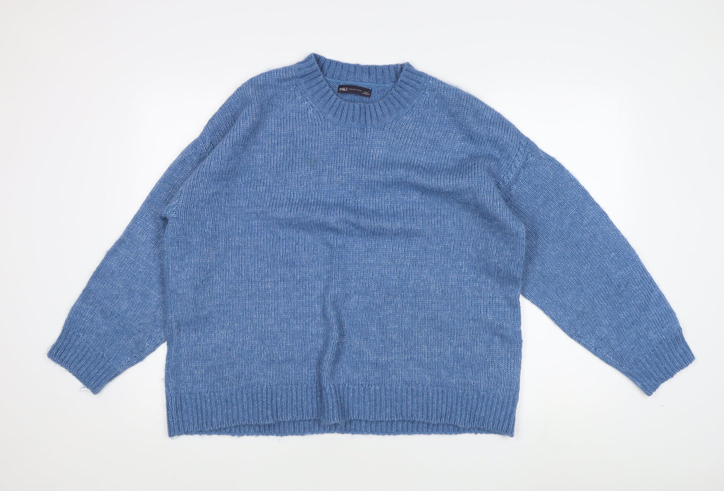 Womens UK Size L Marks and Spencer Blue Pullover Jumper