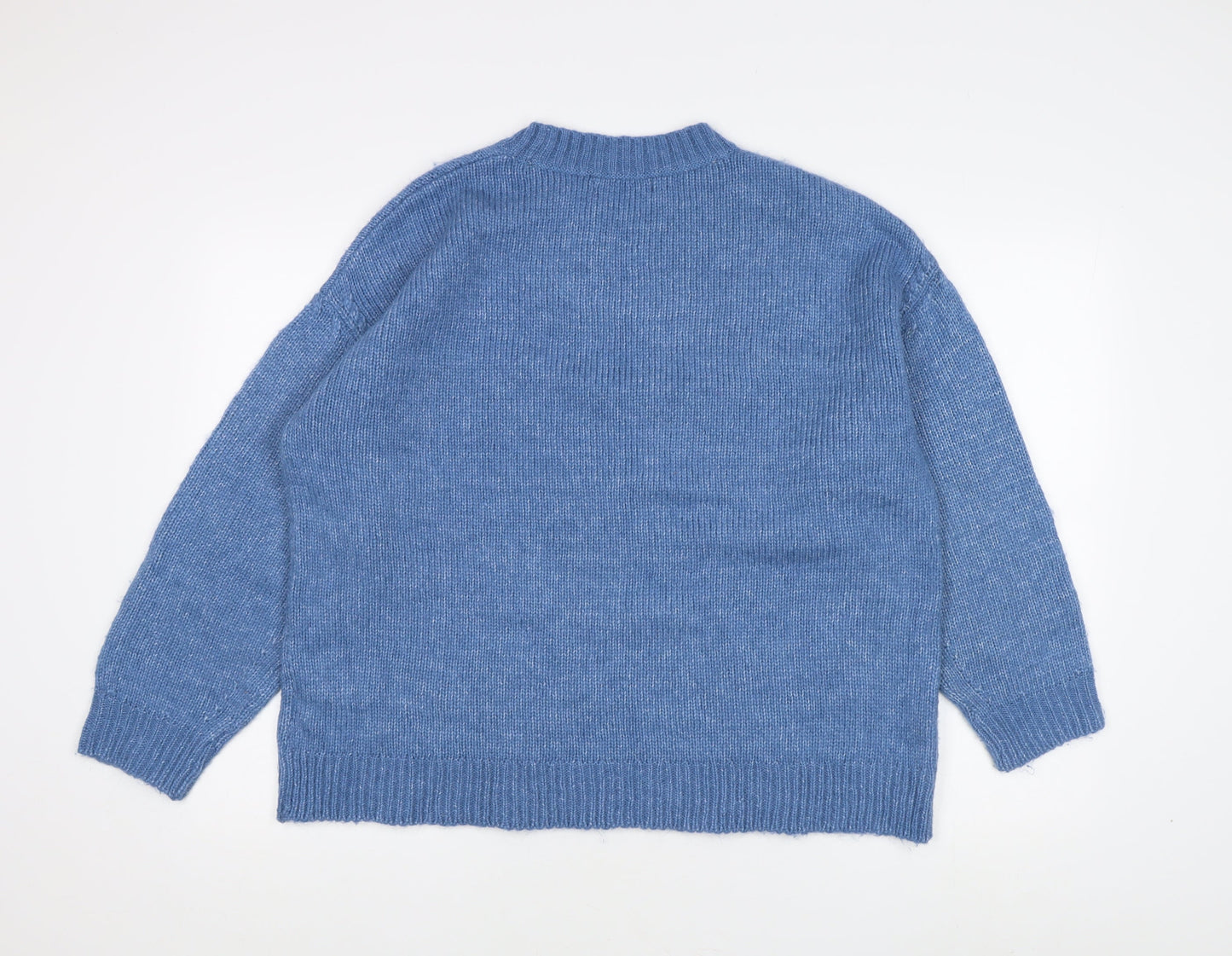 Womens UK Size L Marks and Spencer Blue Pullover Jumper
