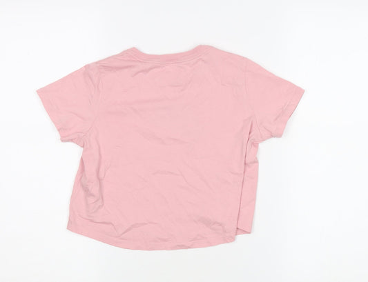 Nike Women's Pink Short Sleeve T-Shirt, M - 100% Cotton