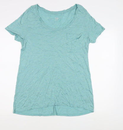 Womens UK Size XL Unknown Blue Basic T-Shirt