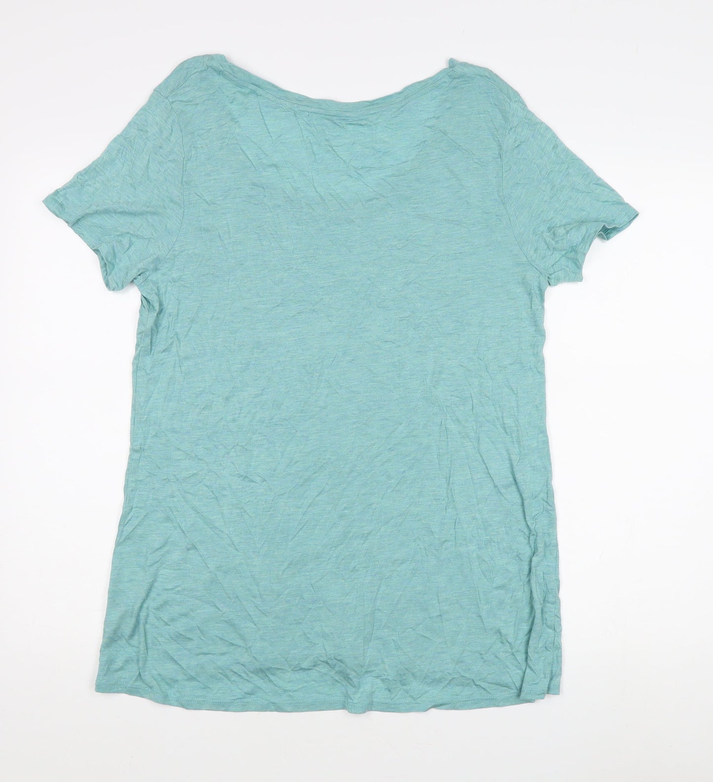 Womens UK Size XL Unknown Blue Basic T-Shirt