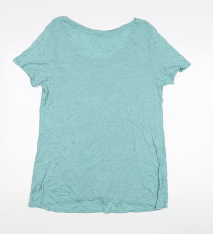 Womens UK Size XL Unknown Blue Basic T-Shirt