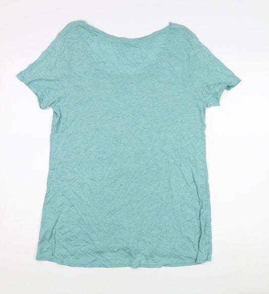 Womens UK Size XL Unknown Blue Basic T-Shirt