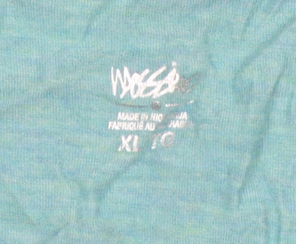Womens UK Size XL Unknown Blue Basic T-Shirt