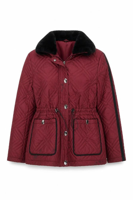 Anna Rose Women's Red Quilted Jacket S Casual