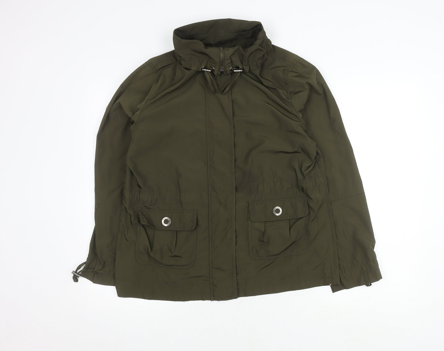 Maine New England Women's Green Mid-Length Windbreaker Jacket