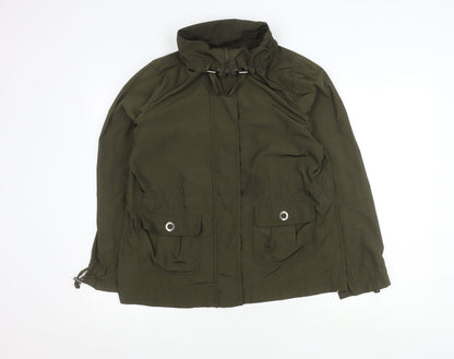 Maine New England Women's Green Mid-Length Windbreaker Jacket