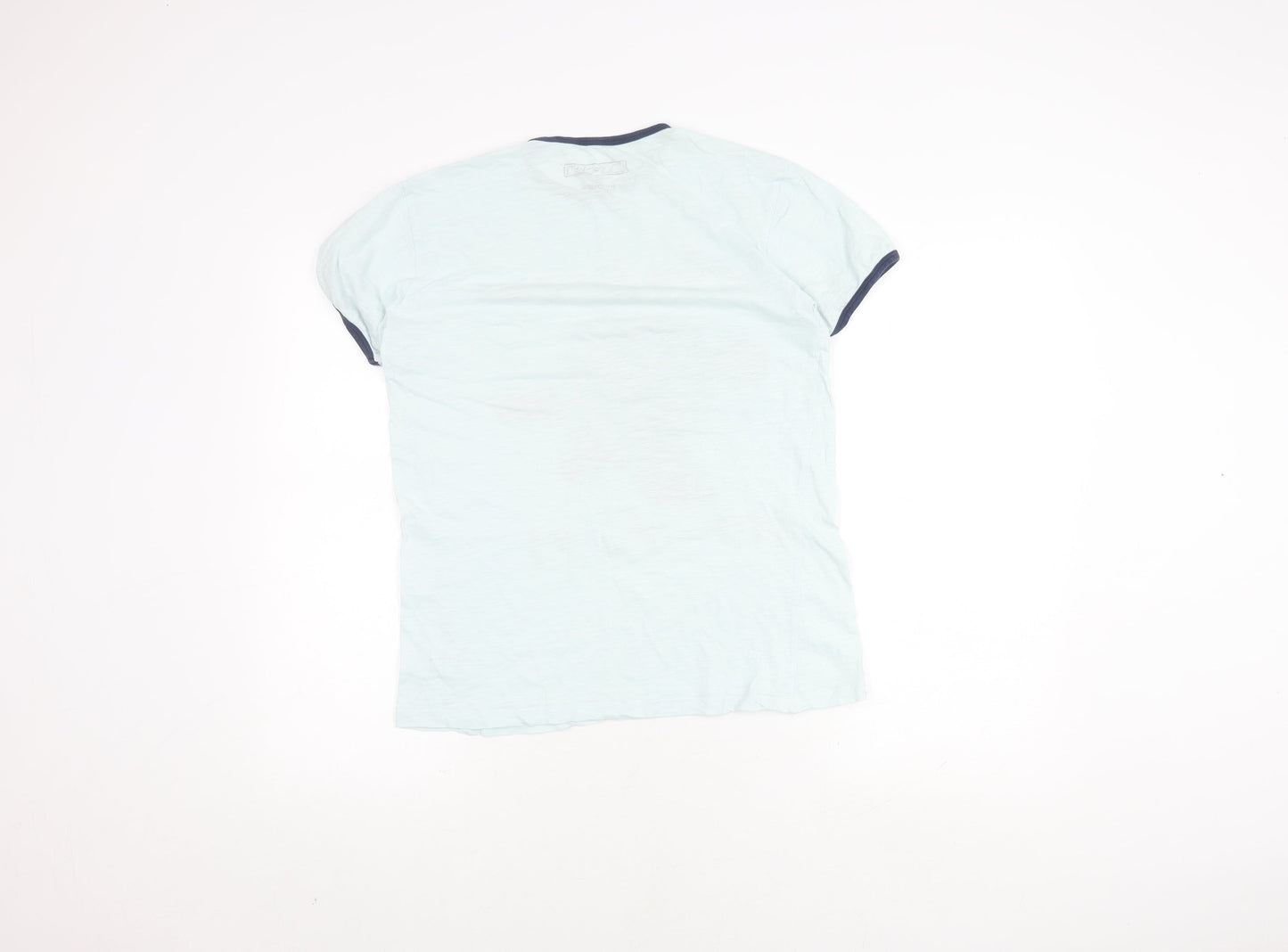 Unisex Adults UK Size S Bravado Blue Ringer T-Shirt