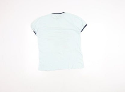 Unisex Adults UK Size S Bravado Blue Ringer T-Shirt