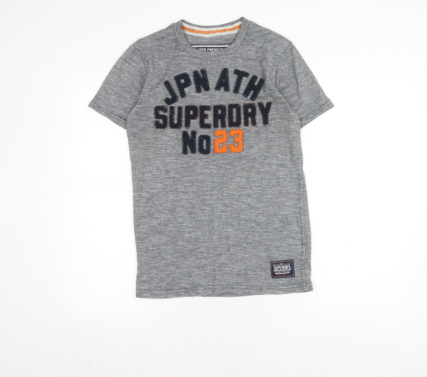 Superdry Men's Grey Cotton Blend T-Shirt, Size S, Casual Style