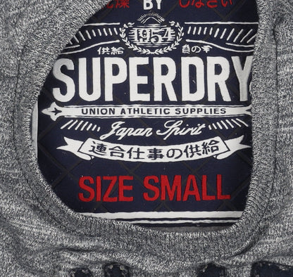 Superdry Men's Grey Cotton Blend T-Shirt, Size S, Casual Style