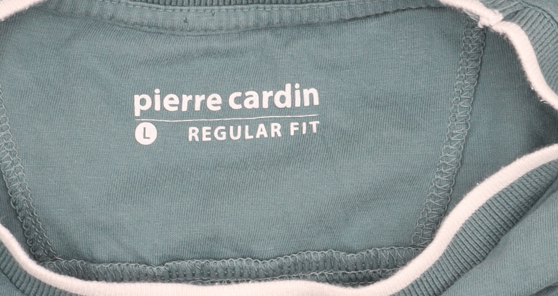Pierre Cardin Blue Men's T-Shirt L Regular Fit