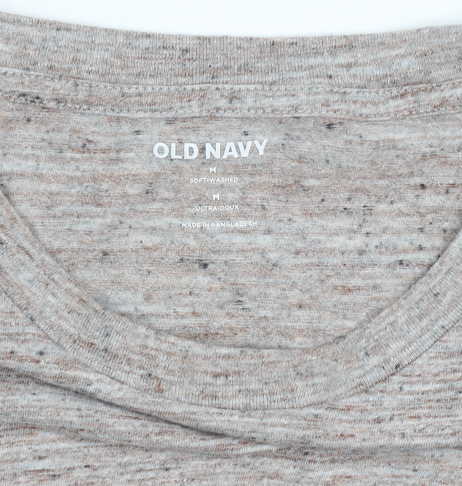 Old Navy Men's Beige Crew Neck T-Shirt Medium