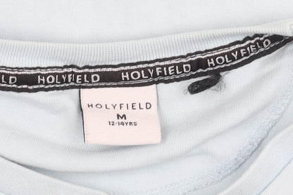 Holyfield Unisex Kids Blue T-Shirt Size M, Logo Accent