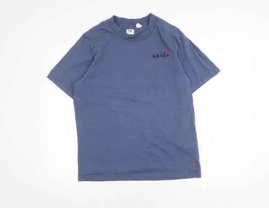 Levi's Men's Blue T-Shirt M Short Sleeve Cotton Logo