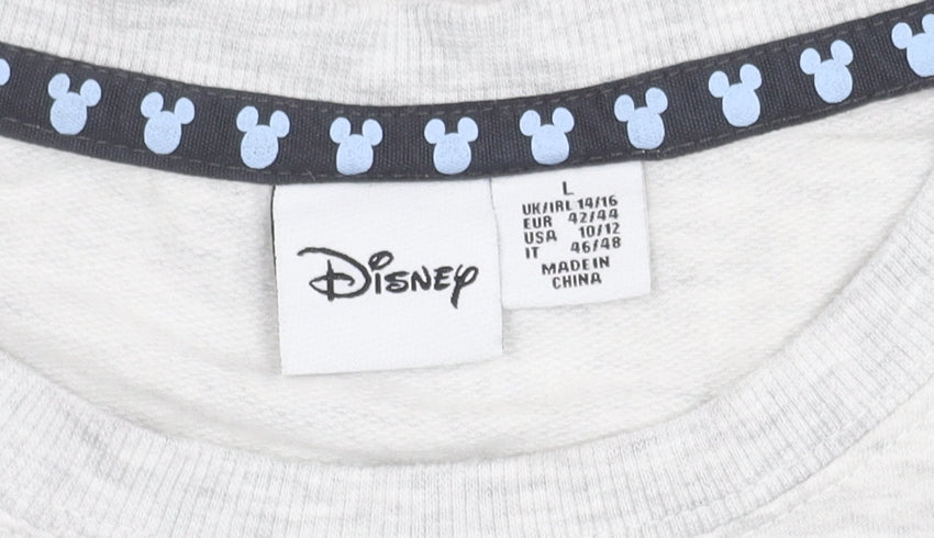 Disney Women's Grey Mickey Mouse Long Sleeve Pyjama Top