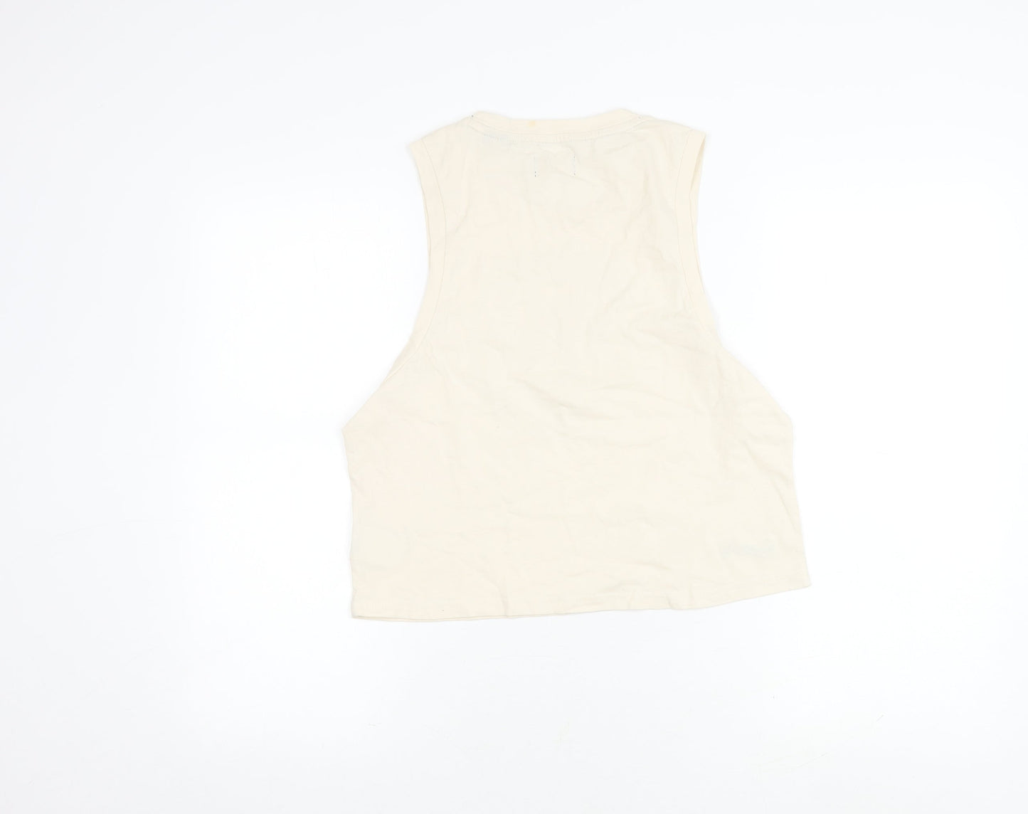 Womens UK Size 10 Superdry Beige Cropped Tank