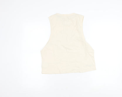 Womens UK Size 10 Superdry Beige Cropped Tank