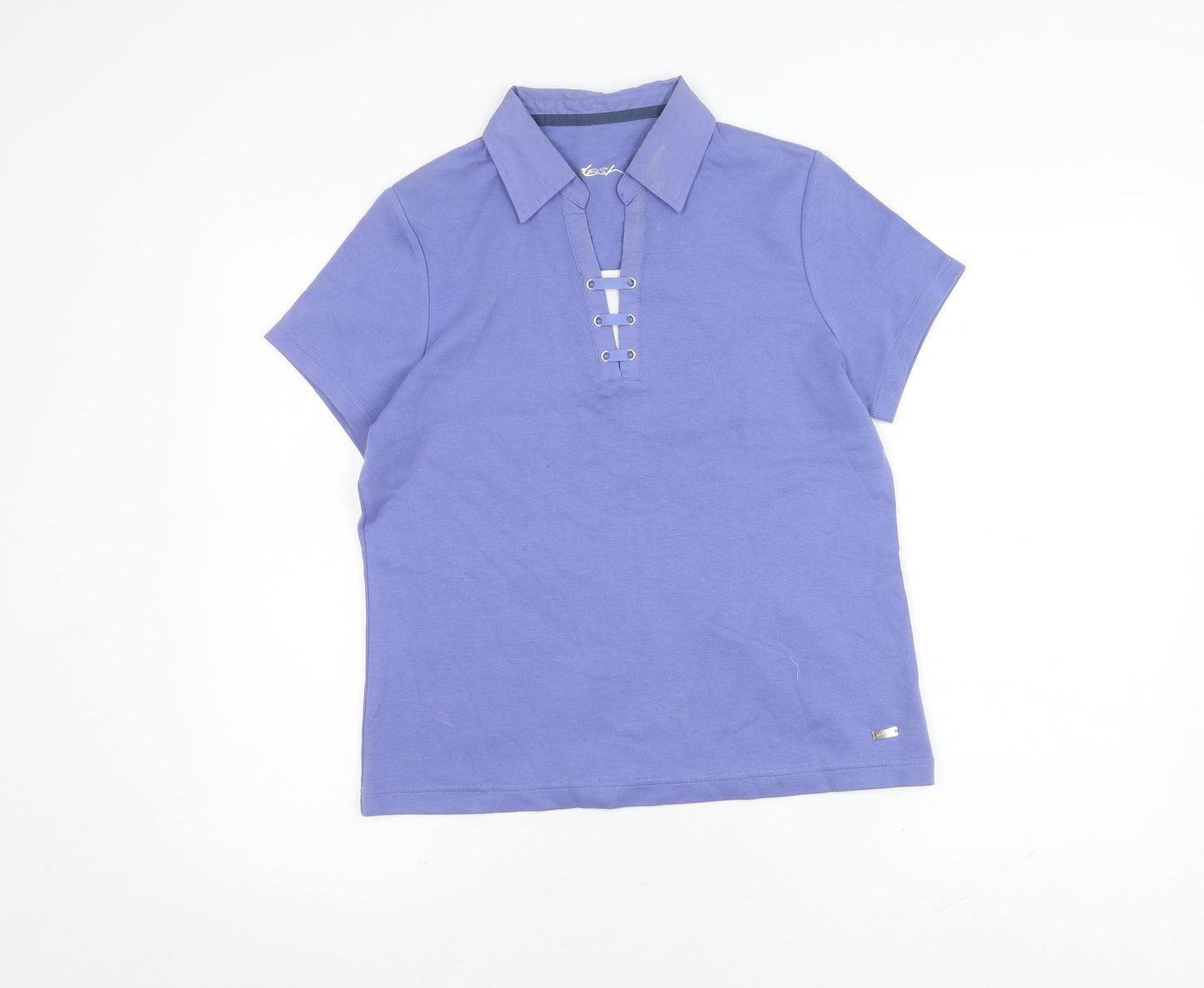 Womens UK Size 12 DASH Purple Basic Polo