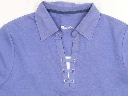 Womens UK Size 12 DASH Purple Basic Polo