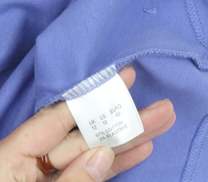 Womens UK Size 12 DASH Purple Basic Polo