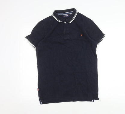 Superdry Men's Blue Polo Shirt Medium