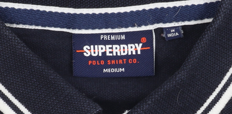 Superdry Men's Blue Polo Shirt Medium
