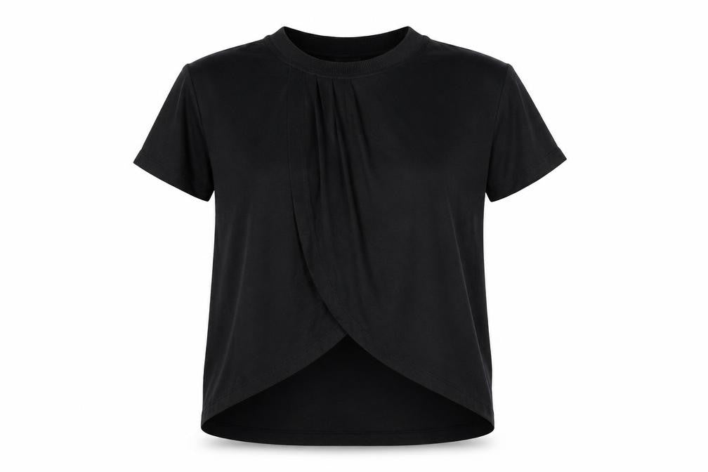 Womens UK Size S Sweaty Betty Black Wrap Blouse
