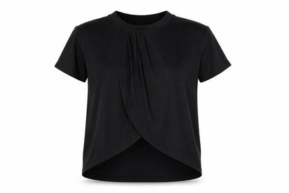 Womens UK Size S Sweaty Betty Black Wrap Blouse