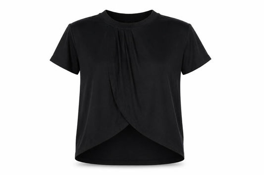 Womens UK Size S Sweaty Betty Black Wrap Blouse