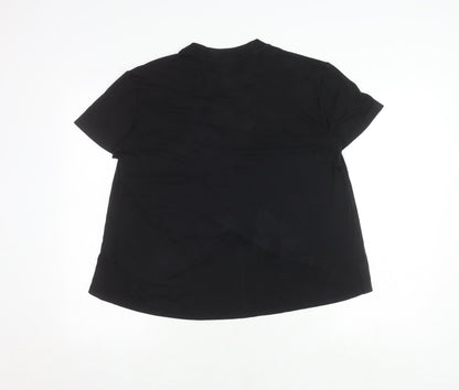 Womens UK Size S Sweaty Betty Black Wrap Blouse