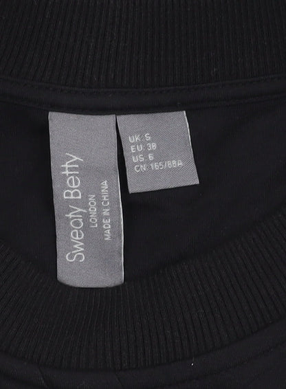 Womens UK Size S Sweaty Betty Black Wrap Blouse