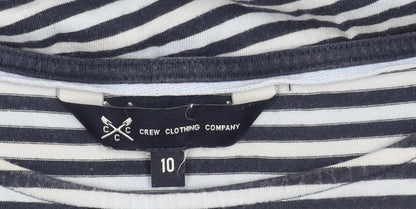Crew Clothing Company Women's Blue Striped Long Sleeve Top